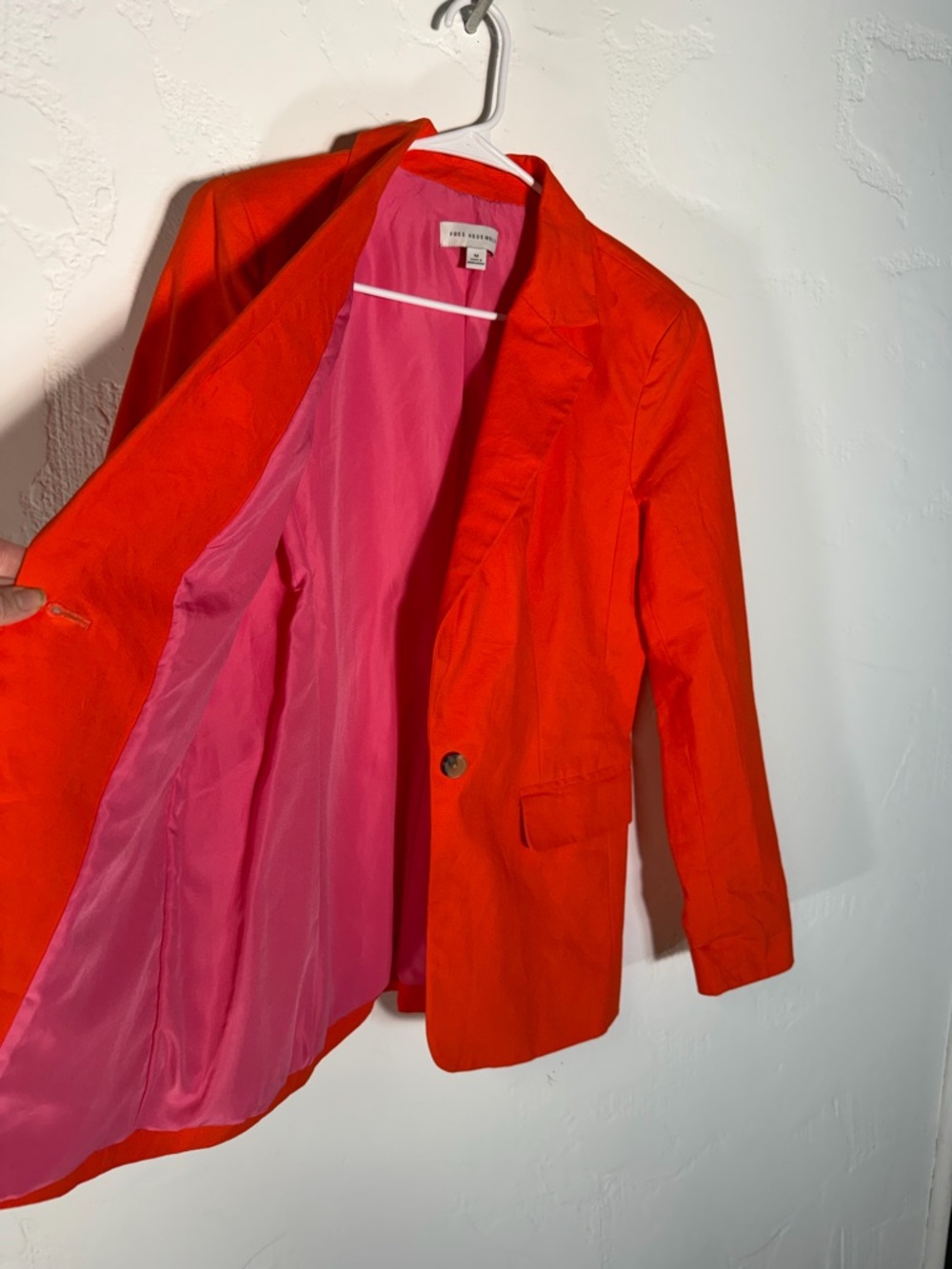 Bright Orange Single-Button Tailored Blazer - classic style - Picture 5 of 16